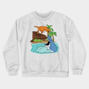 Shark And Dinosaur For Boys Crewneck Sweatshirt